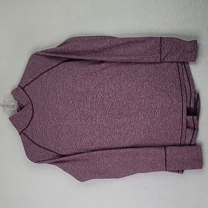 Women's Lululemon Warm Your Core Long Sleeve Tee Heathered Bordeaux Drama Size 4